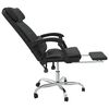 vidaXL Massage Reclining Office Chair Black Faux Leather