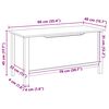 vidaXL Storage Box Honey Brown 90 x 40 x 45 cm Solid Pine Wood