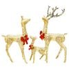 vidaXL Reindeer Family Christmas Decoration Gold 201 LEDs