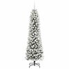 vidaXL Artificial Christmas Tree with 300 LEDs with Stand White 210 cm