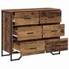 vidaXL Chest of Drawers with Drawer 2 pcs Old Wood 91 x 35.5 x 74.5 cm