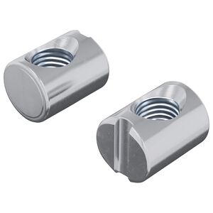 vidaXL Barrel Nuts 2 pcs Silver M6 x 13 mm (Thread Diameter x H) Metal