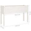 vidaXL Garden Planters 2 pcs White 110x31x70 cm Solid Pinewood