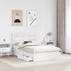 vidaXL Storage Bed with Headboard White 135 x 190 cm Engineered Wood