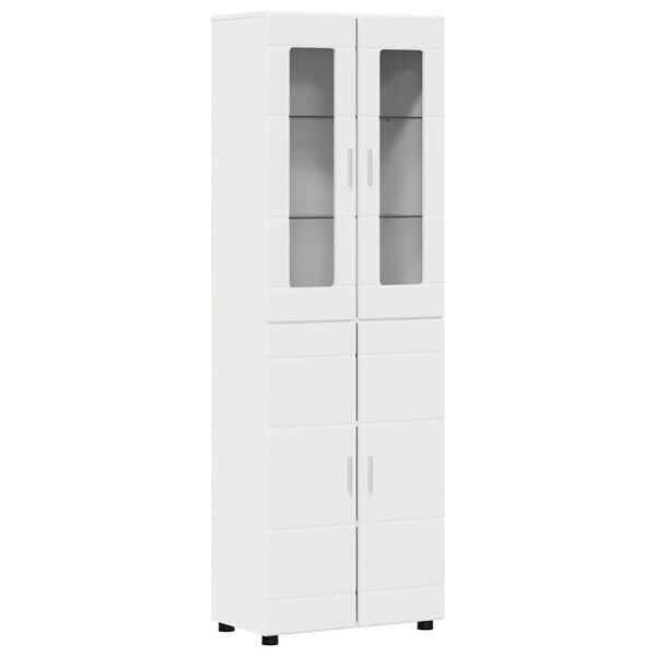 vidaXL Highboard FLORIN White 60 x 35 x 182 cm Engineered Wood