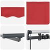 vidaXL Retractable Awning Manual Red 400 x 350 cm Fabric