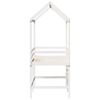 vidaXL Loft Bed with Ladder and Roof without Mattress White 90x190 cm Single
