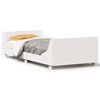 vidaXL Bed Frame without Mattress White 100x200 cm Solid Wood Pine