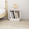 vidaXL Bedside Cabinet White 40x30x40 cm Solid Wood Pine
