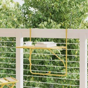 vidaXL Balcony Table Gold 60x40 cm Steel