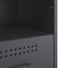 vidaXL Bedside Cabinet Anthracite 36x39x50.5 cm Steel