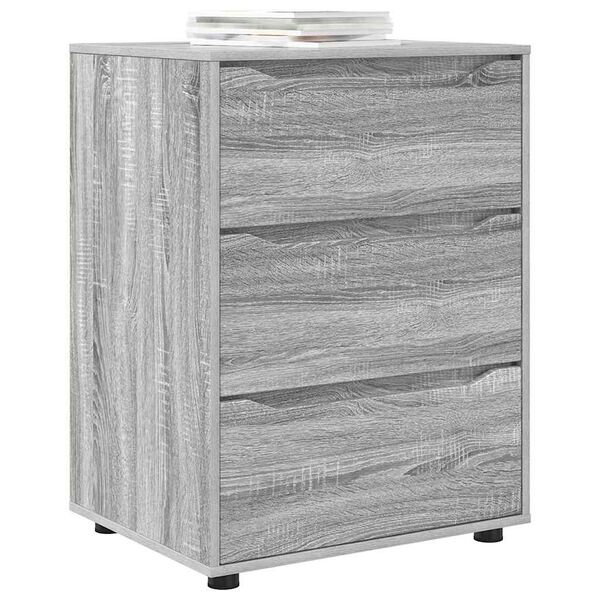 vidaXL Storage Cabinet Grey Sonoma 60 x 48 x 81 cm Engineered Wood