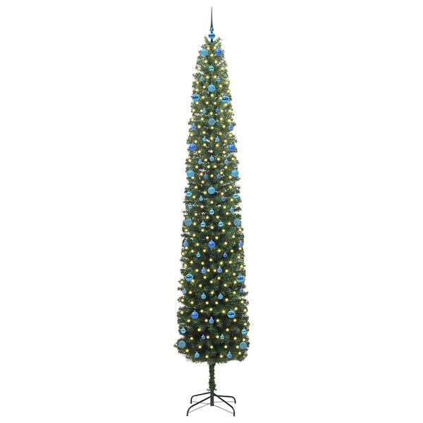 vidaXL Artificial Christmas Tree with 300 LEDs with Stand Green 300 cm