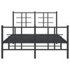 vidaXL Metal Bed Frame without Mattress with Footboard Black 120x200cm