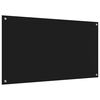 vidaXL Kitchen Backsplash 2 pcs Black 110 x 60 cm Tempered Glass