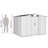 vidaXL Garden Storage Shed Green Metal 257x205x178 cm