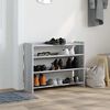 vidaXL Shoe Rack Grey Sonoma 80x25x62 cm Engineered Wood