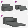 vidaXL Folding Sofa Bed Dark Grey 124 x 71 x 78 cm Fabric