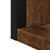 vidaXL Bathroom Mirror with Shelf Smoked Oak 50x12x60 cm Engineered Wood