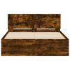 vidaXL Bed Frame without Mattress Smoked Oak 120x190 cm Small Double