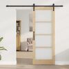 vidaXL Sliding Door ORKDAL Natural and Black 78 x 202 cm