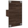 vidaXL Wall-mounted Bedside Cabinet with LED Lights Brown Oak