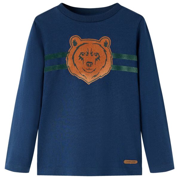 Kids' T-shirt with Long Sleeves Navy Blue 116