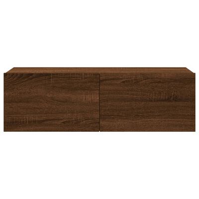 vidaXL TV Wall Cabinet Brown Oak 100x30x30 cm Engineered Wood