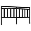 vidaXL Bed Headboard Black 186x4x100 cm Solid Wood Pine