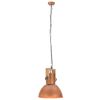 vidaXL Industrial Hanging Lamp 25 W Copper Round Mango Wood 42 cm E27