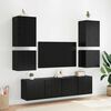 vidaXL TV Wall Cabinet Black Oak 40.5 x 30 x 40 cm Engineered Wood