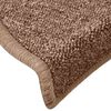 vidaXL Stair Mats 15 pcs 65x24x4 cm Brown Half Round Large