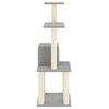 vidaXL Cat Tree with Sisal Scratching Posts Light Grey 105 cm