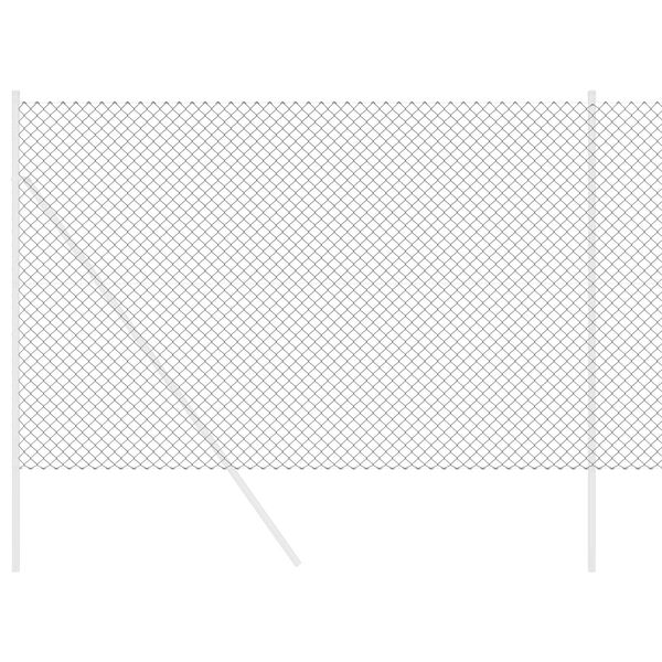 vidaXL Chain Link Fence Grey 10 x 1.6 m Steel