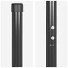 vidaXL Fence Posts 2 pcs Grey Powder-coated steel
