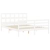vidaXL Bed Frame without Mattress White 160x200 cm Solid Wood