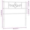 vidaXL Metal Replace Headboard White 75 cm