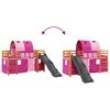 vidaXL Kids' Loft Bed with Tunnel Pink 80x200 cm Solid Wood Pine