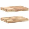 vidaXL Floating Shelves 2 pcs 40x30x4 cm Untreated Solid Wood Acacia