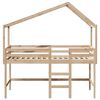 vidaXL Loft Bed with Ladder and Roof without Mattress 90x190 cm Single