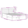 vidaXL Bed Frame without Mattress White 160x200 cm Solid Wood Pine