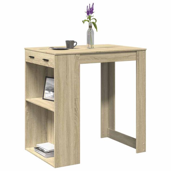 vidaXL Bar Table Sonoma Oak 102x70x103.5 cm Engineered Wood