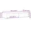vidaXL Wall Shelf with Drawers Smoked Oak 100x37.5x19 cm Engineered Wood