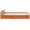 vidaXL Bed frame without Mattress Wax Brown 200x200 cm Solid Wood Pine