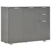 vidaXL Sideboard | High Gloss Grey | Tough Engineered wood | Medium | Sideboard