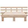 vidaXL Bed Frame with Headboard Brown 120 x 200 cm Solid Pine Wood