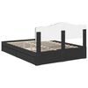 vidaXL Storage Bed with Headboard Black 140 x 190 cm Engineered Wood