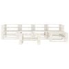 vidaXL 6 Piece Garden Pallets Lounge Set Wood White