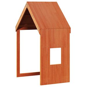 vidaXL Kids' Bed Roof Wax Brown 60x89x134.5 cm Solid Wood Pine