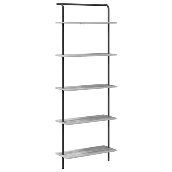 vidaXL Bookshelf Grey Sonoma 60 x 24 x 168 cm Engineered wood